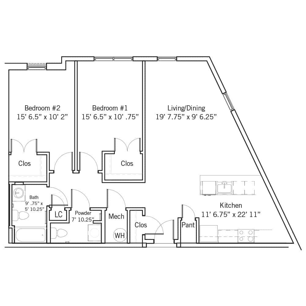 Torsk 2 Bedroom | 1.5 Bath 1,029 Square Feet $ Call For Pricing
