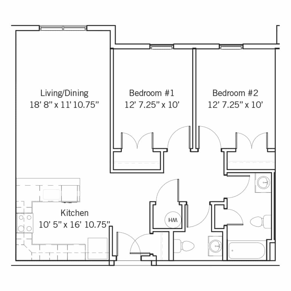 Lightship 2 Bedroom | 1.5 Bath 894 Square Feet $ Call For Pricing